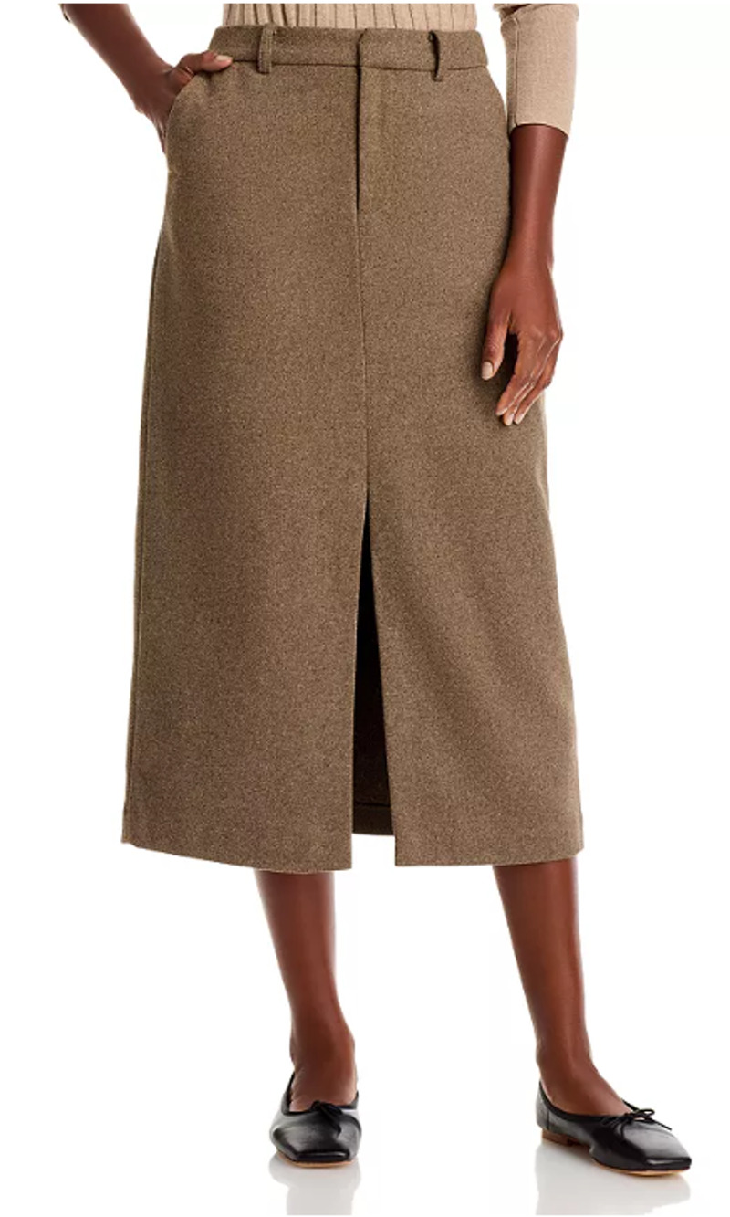 RAILS WOMENS SIZE 6 CAROLINA WOOL BLEND PENCIL MIDI SKIRT HAZELNUT BROWN NEW